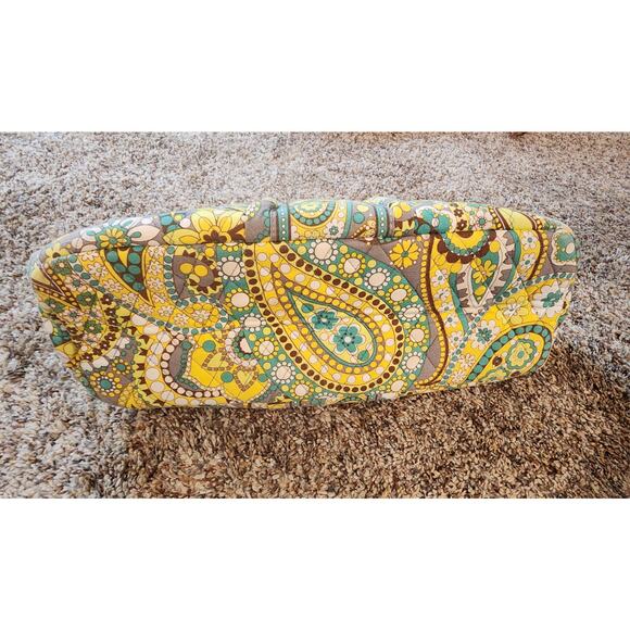 Vera Bradley Eloise Lemon Parfait Kiss Lock Shoulder Hand Bag Quilted Used Good - Picture 3 of 8